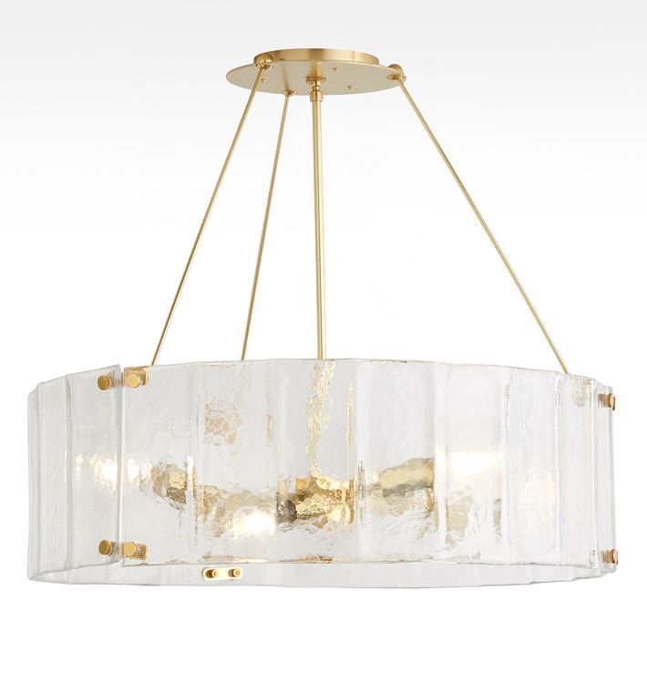 Willamette 32&quot; Clear Fluted Glass Chandelier