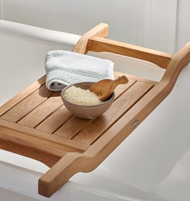 Rejuvenation Teak Bath Caddy