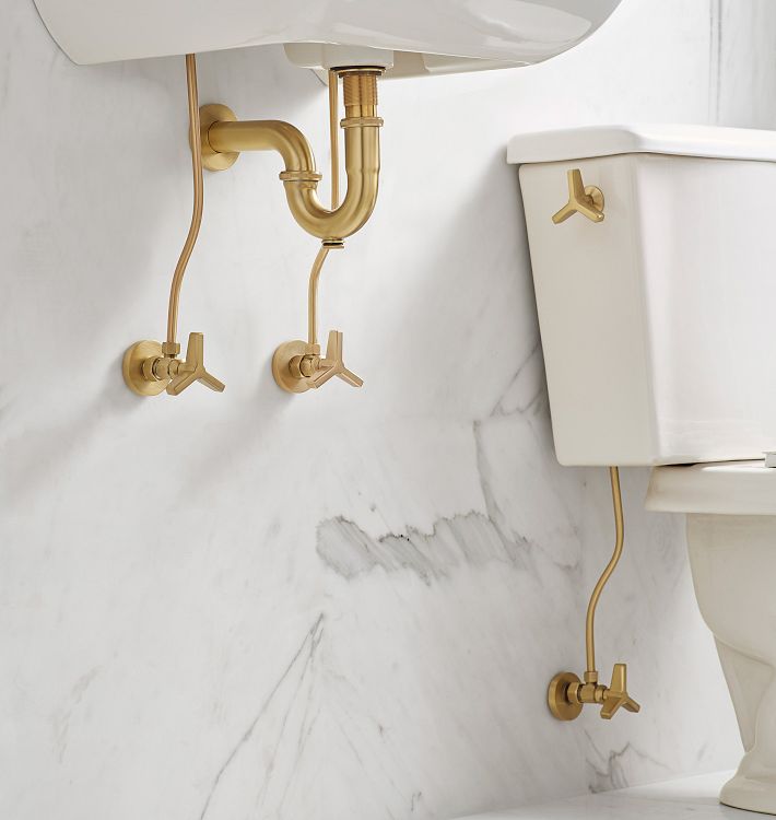 Rigid Supply Lines & Accessories for Clawfoot Bathtubs