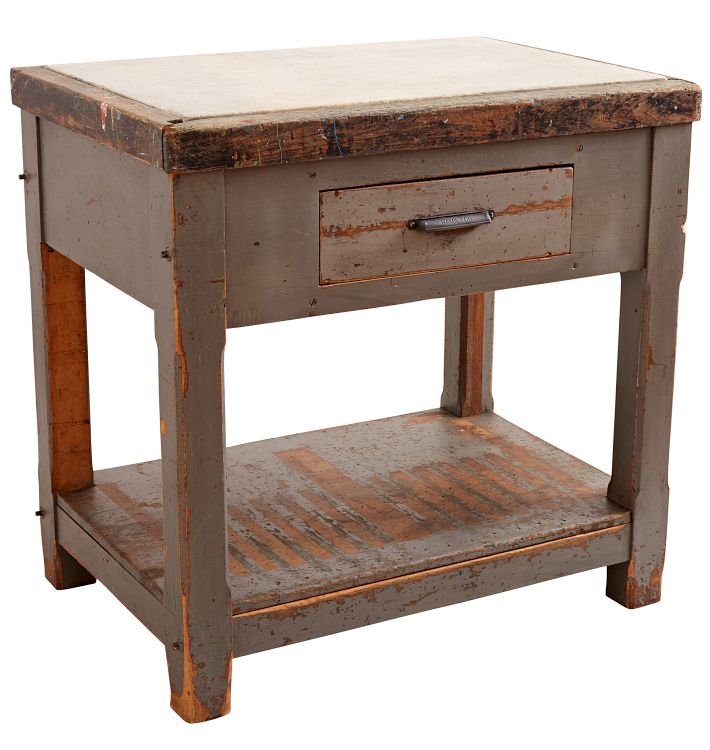 Hamilton Printer's Composing Table with Marble Top