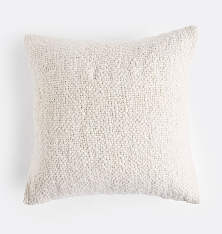 Ivory Chunky Wool Lumbar Pillow