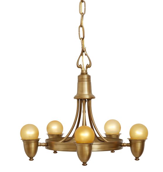 Vintage 5Light Bare Bulb Chandelier Rejuvenation