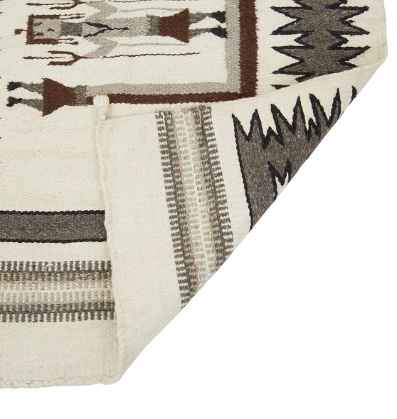 Vintage Navajo Yei Rug, 7 x 8 Rejuvenation