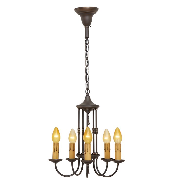 Vintage 5Light Candle Chandelier Rejuvenation