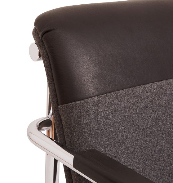 Leather and Wool Reupholstered Lounger Rejuvenation