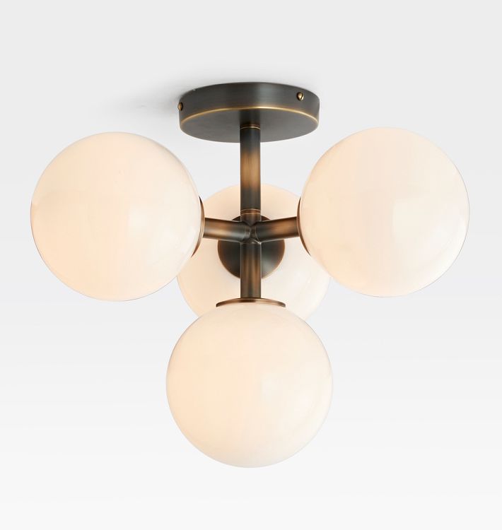 Allenglade 4-Light 6&quot; Shades Semi-Flush Fixture