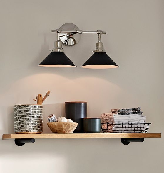 8" Brass Rod Brackets and Shelf Set Rejuvenation