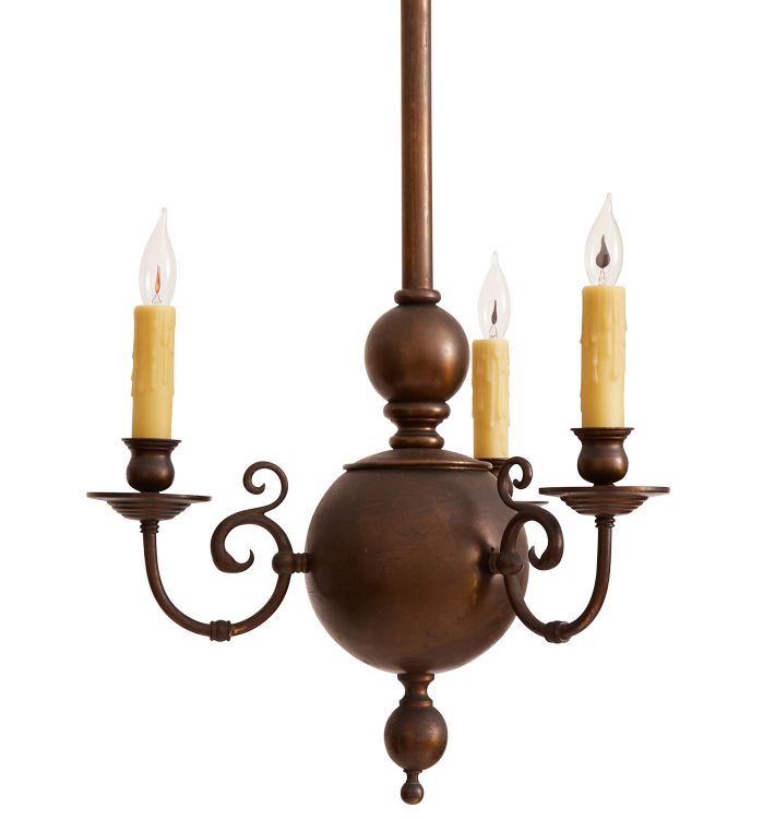 Three-Light Traditional Candle Chandelier