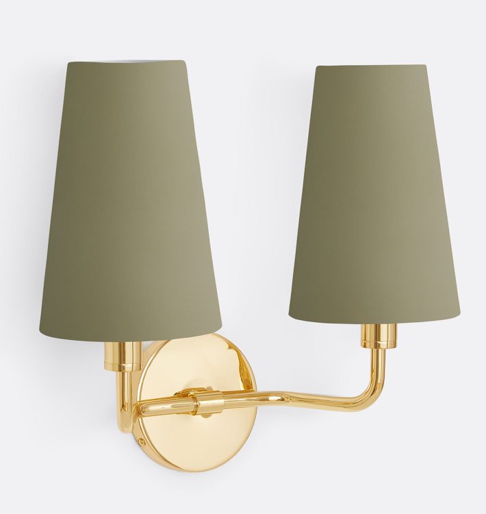 Ansel Double Sconce with Shade