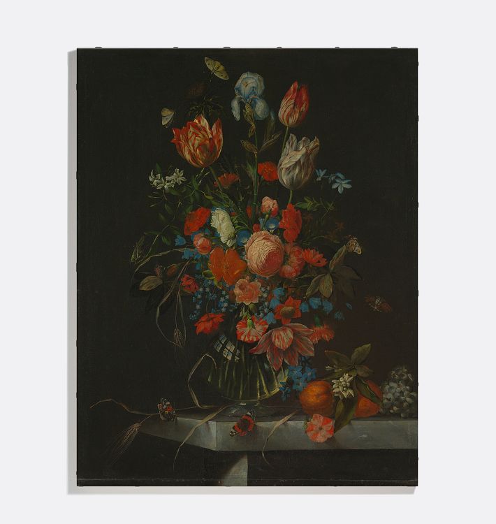 Still Life With Flowers In Glass Vase Reproduction Wall Art Print