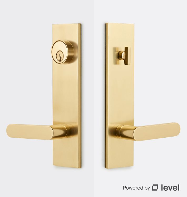 Bowman Brass Lever Exterior Door Set With Level Bolt Smart Lock