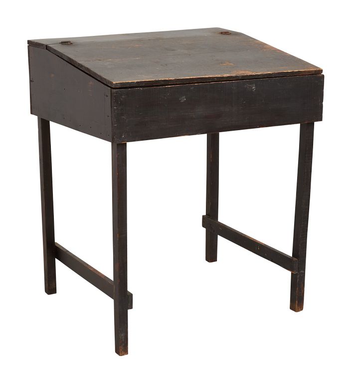 Vintage Industrial Make-Do Slant Top Desk