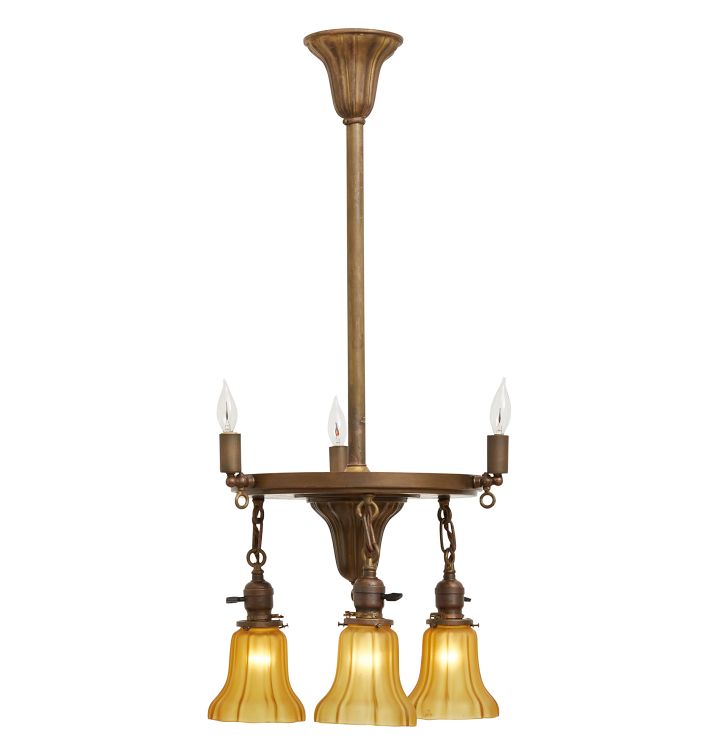 Vintage Sheffield-Style Converted Gas / Electric Chandelier