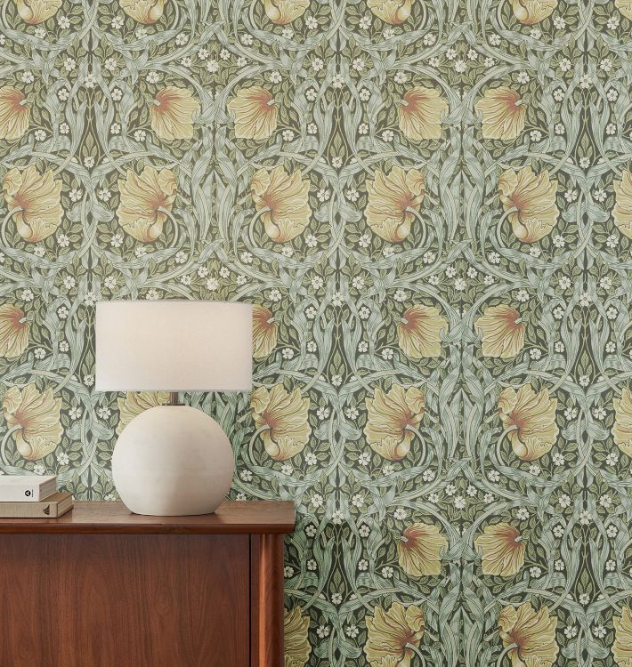 Morris and Co Pink & Rose Manilla Wine Wallpaper 40% Off | Samples