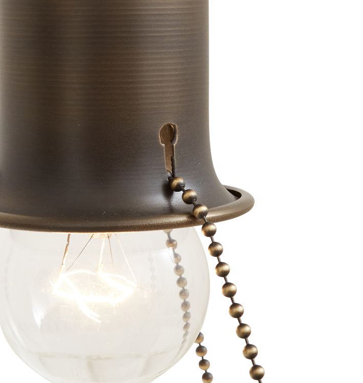 Vintage Bead Chain Fixture with Pressed Glass Shade Rejuvenation