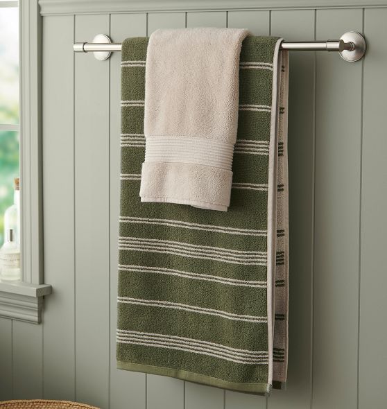 Organic Cotton Striped Terry Towels | Rejuvenation