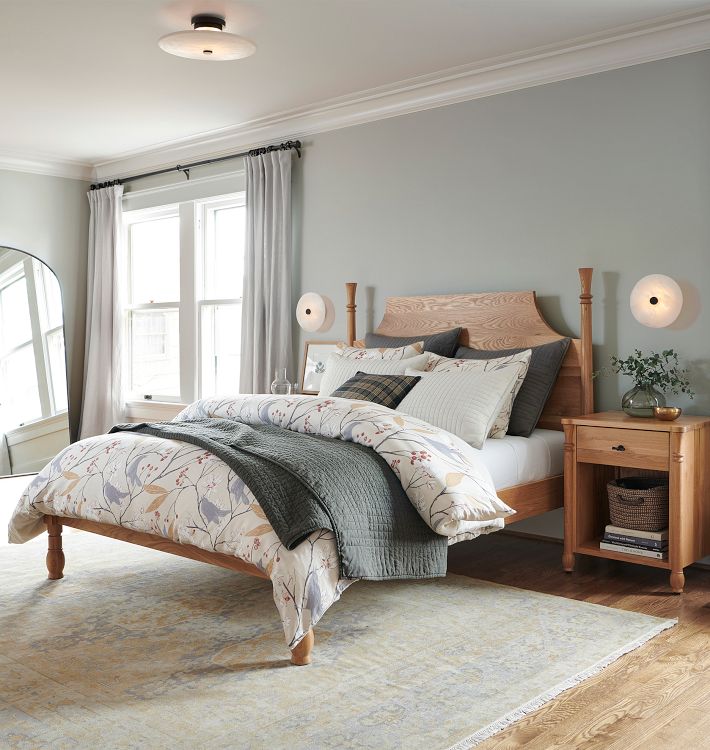 Bird and Berry Duvet & Shams with Belgian Linen