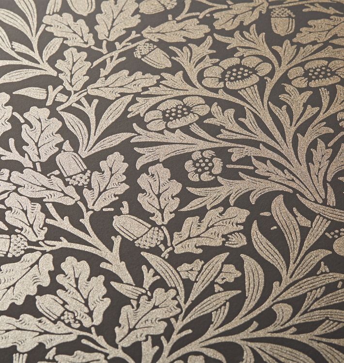 Pure Acorn Wallpaper 216042 by Morris & Co in Ecru Pewter