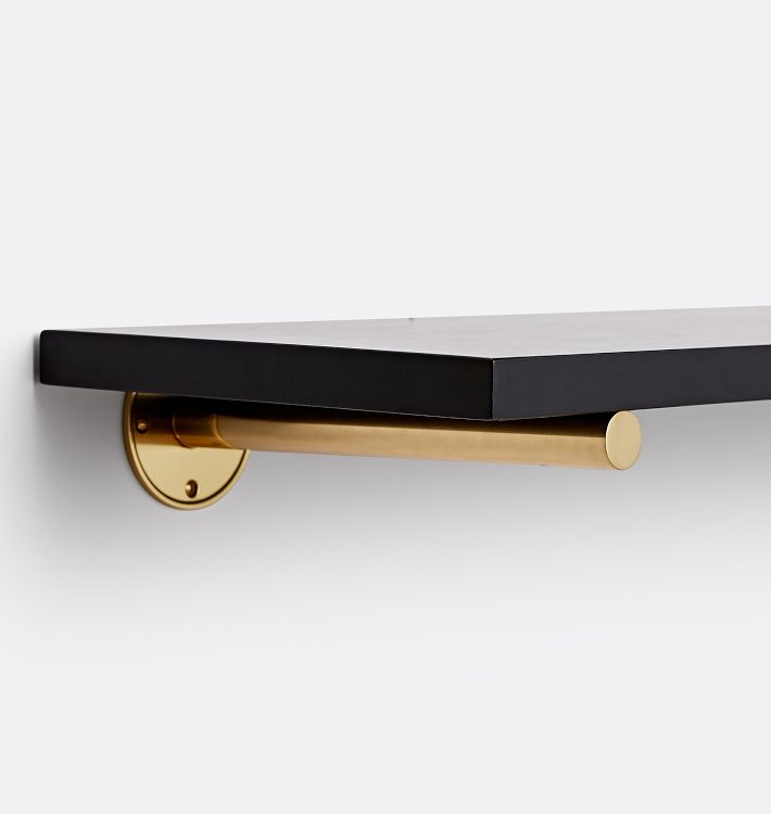 J Bracket for Floating Shelves - Black, Brass, Bronze, & White