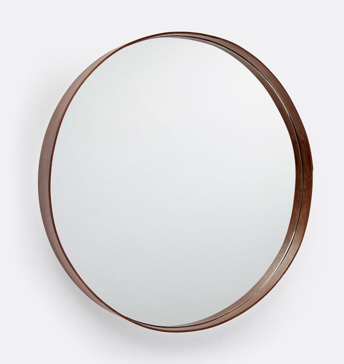 Bentwood Round Wood Mirror