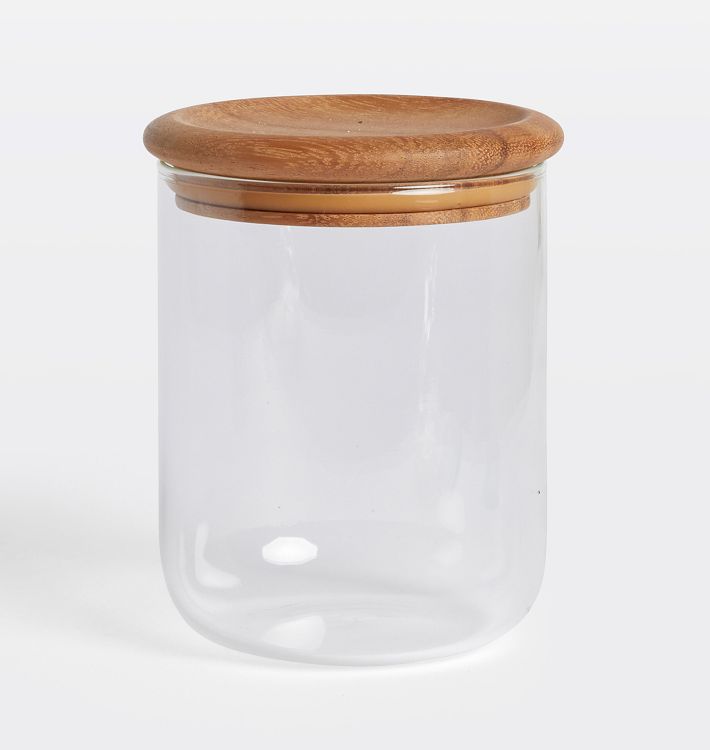 Glass and Wood Canister