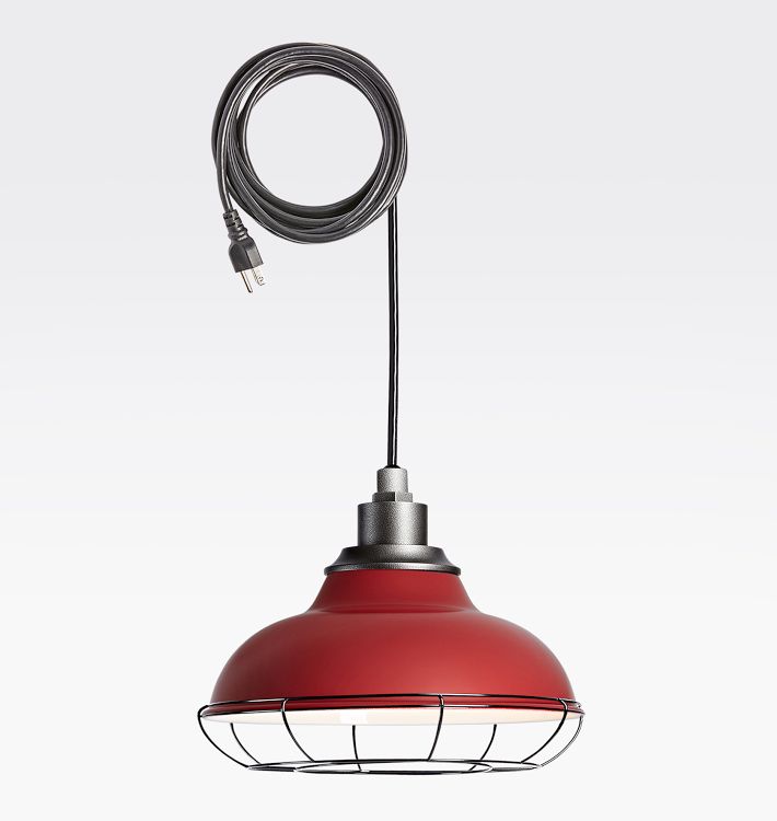 Carson 12&quot; Plug-in Indoor/Outdoor Pendant with Cage