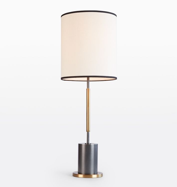 Cylinder USB Tall Table Lamp