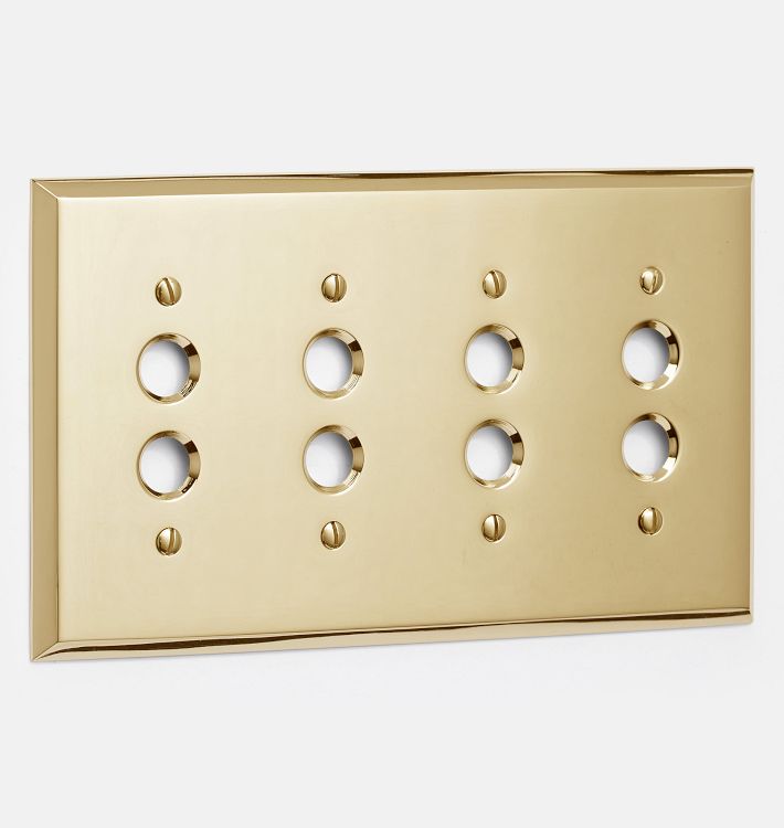 Lewis Quad Push-Button Switchplate
