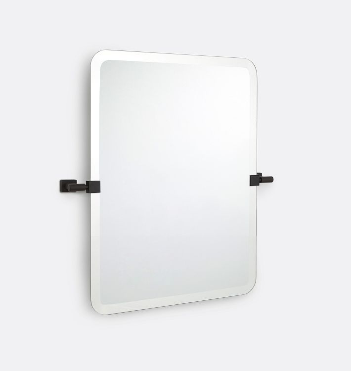 Allenglade Frameless Rounded Rectangle Pivot Mirror