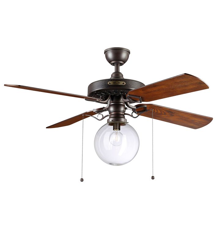 Heron Ceiling Fan With Clear Globe Shade