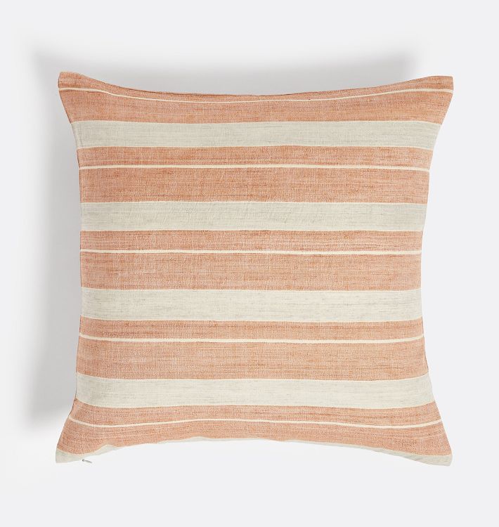 Woven Silk Striped Pillow Cover