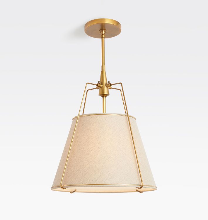 Butte 18 Cone Aged Brass Pendant