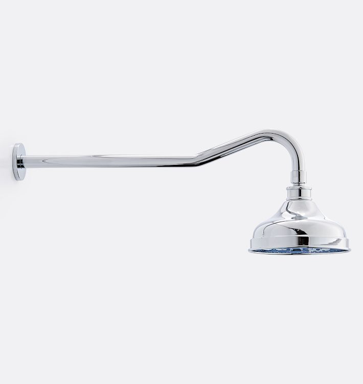 17-1/4&quot; Wall Mount Gooseneck Shower Arm with 6&quot; Shower Head