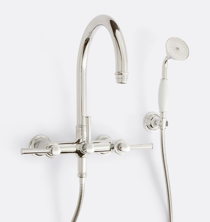 Miramar Lever Wall Mounted Tub Filler With Handshower