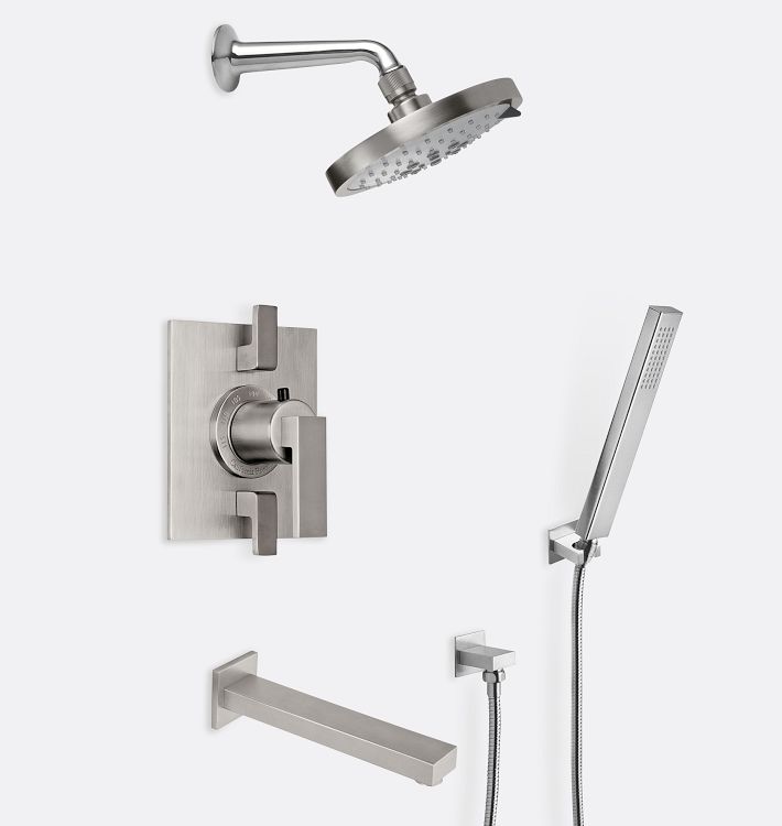 Morro Bay Thermostatic Shower &amp; Tub Set with Handshower