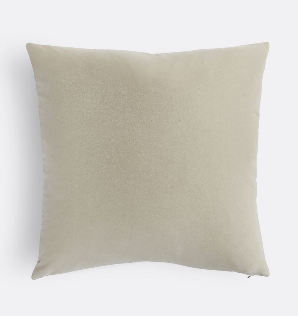 Online Designer Living Room OPEN BOX Italian Velvet Pillow Cover - Stone - 20"x20"