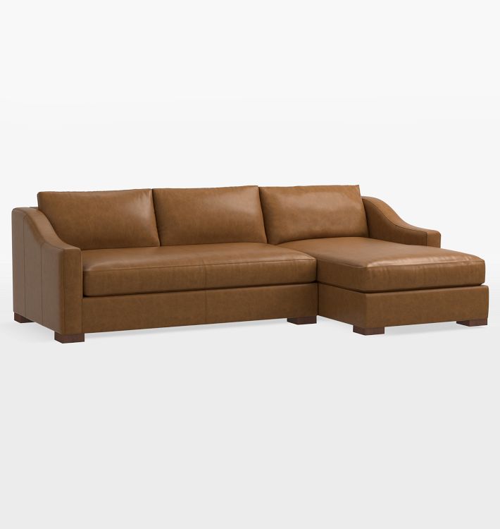 Guilford Leather 2-Piece Chaise Sofa