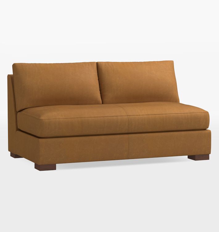 Guilford Leather Armless Sofa Sectional Component