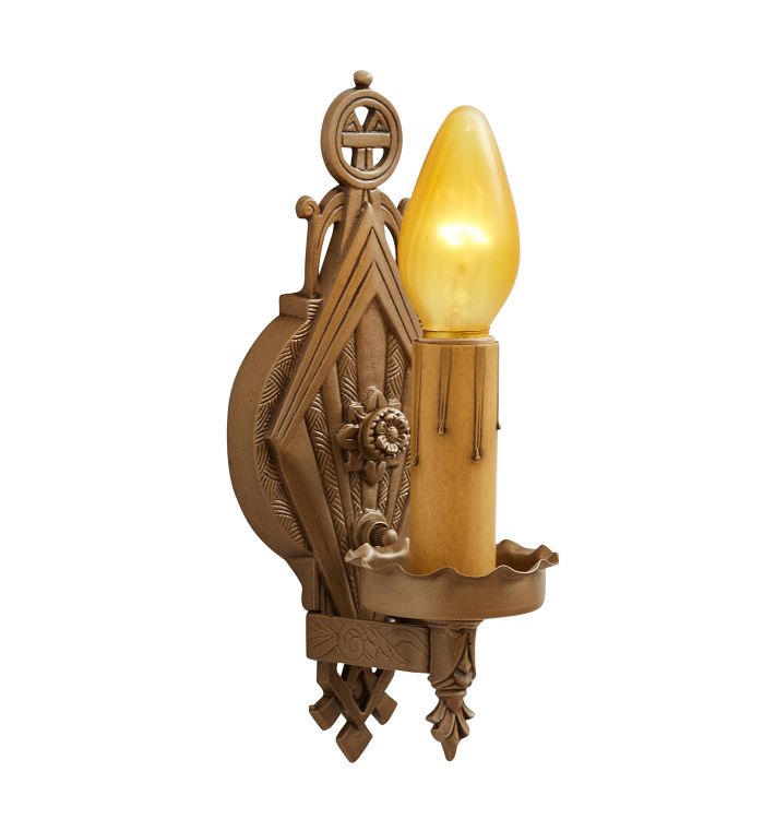 Vintage Double Candle Classical Revival Sconce