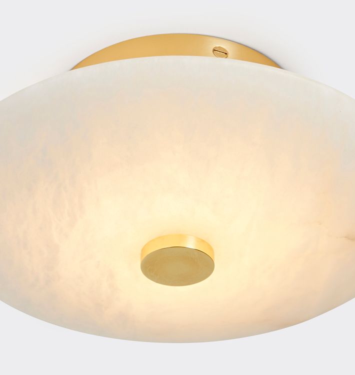 Alabaster flush clearance mount ceiling light