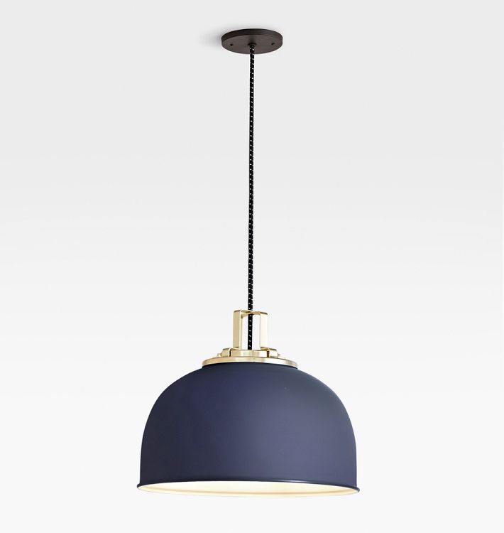 Butte 18&quot; Dome Aged Brass Pendant