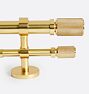 Trask Adjustable Brass Drapery Rod Set