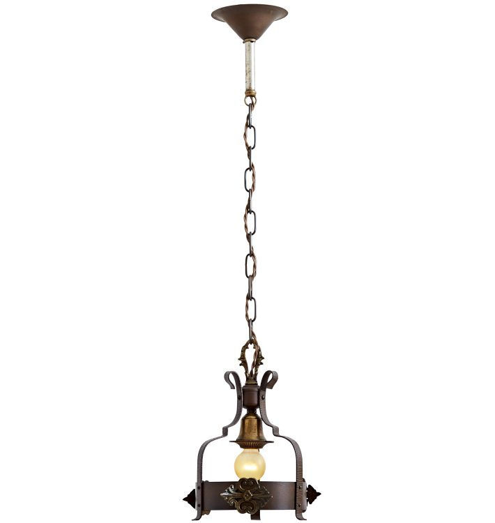 Classical Revival Bare Bulb Pendant