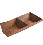 Two Compartment Turkish Wooden Dough Tray