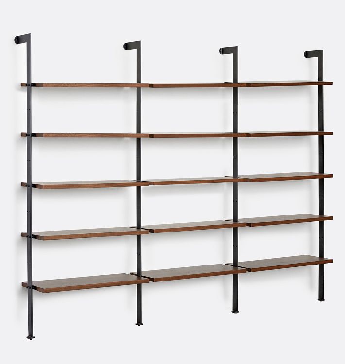 Holgate Triple Modular Shelving Set with 72&quot; Rails