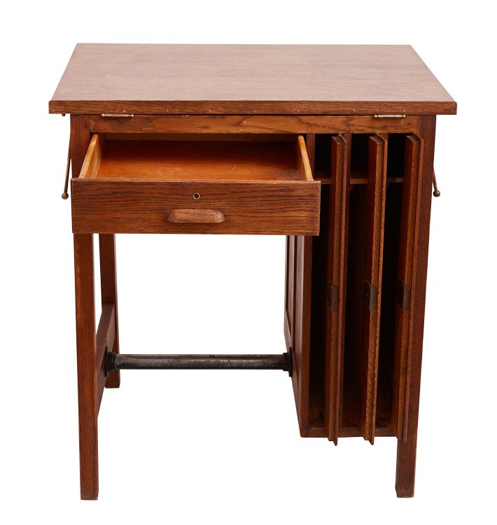 Desk with vertical storage deals