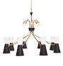 Colossal Vintage 24-Light Mid-Century Chandelier in Black
