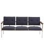 Vintage Three-Seat Chromed Settee by Steelcase