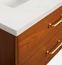 Geneva 60&quot; Wall Mount Walnut Double Vanity