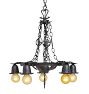 Vintage Romance Revival Bare Bulb Chandelier